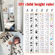 Children Canvas Growth Chart Ruler Baby Kids Height Measure