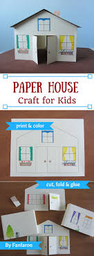 3d Paper House Craft For Kids Instant Download Template Etsy Craft Projects For Kids Fun Projects For Kids Crafts For Kids