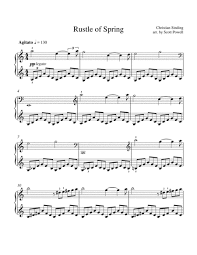 Rustle Of Spring For Easy Piano Digital Sheet Music Sheet Music Digital Sheet Music Music