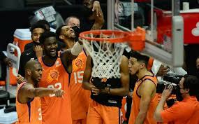 Score nba gear, jerseys, apparel, memorabilia, dvds, clothing and other nba products for all 30 teams. Nba Playoffs 2021 Paul Scores 41 As Suns Down Clippers To End Nba Finals Wait