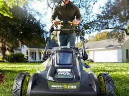 Keep your lawn looking sharp with a lawn mower from ryobi. Ryobi Smart Trek Self Propelled Cordless Mower Makes Mowing A Walk In The Park The Money Pit