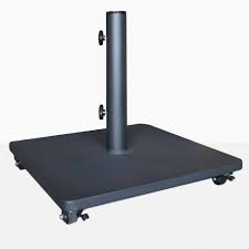 Shop wayfair for all the best wheels patio umbrella stands & bases. Keep Your Patio Umbrella In Place And Upright With The Flat Steel Umbrella Base With Casters It Has A Sleek Look And W Elegant Outdoor Furniture Teak Umbrella