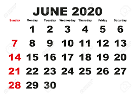 The most necessary work is done that with the calendar is they mention all the. 2020 Calendar June Month Vector Printable Calendar Monthly Royalty Free Cliparts Vectors And Stock Illustration Image 131534172