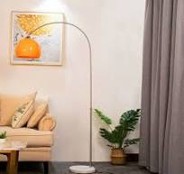 Modern Arched Curve Chrome Marble Base Acrylic Shade Arc Floor Lamp For  Living Room Or Bedroom