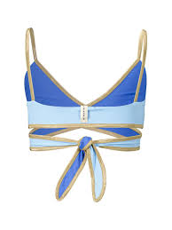 MYMARINI bikini WRAPTOP SHINE TEENS UV 50+ Blue for girls 