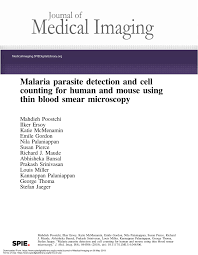 Malaria parasites of the genus plasmodium are diverse in mammal hosts, infecting five mammalian orders in the old world, but were long considered absent from the diverse deer family (cervidae) and from new world mammals. Pdf Malaria Parasite Detection And Cell Counting For Human And Mouse Using Thin Blood Smear Microscopy