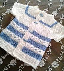 Tunus Isi Papatyali Tig Isi Mavi Beyaz Yelek Yapilisi Baby Knitting Patterns Tig Isleri Orgu