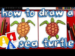 How To Draw A Realistic Sea Turtle Art For Kids Hub Art For Kids Hub Sea Turtle Art Turtle Drawing