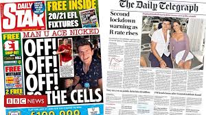 It says prince william told business leaders during a video conference that the lack of socialising during lockdowns could cause widespread harm. Newspaper Headlines Man U Ace Maguire Nicked And Second Lockdown Warning Newspaper Headlines Headlines Newspaper