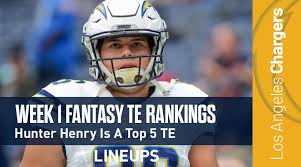 Get a peek inside @jeff_mans' mind & see his rankings at qb, rb, wr, te, k, & def! Week 1 Te Rankings Projections Ppr Hunter Henry A Top 5 Te Against The Bengals