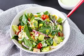 green dess cobb salad veggies by