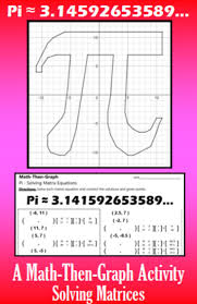 Pi A Math Then Graph Activity Solving Matrices In 2020 Coordinate Graphing Coordinate Graphing Activities Graphing Activities