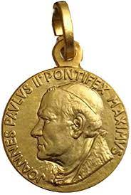 Bücher, die den horizont erweitern und zum aufbau einer kultur des lebens beitragen wollen. Medaille Heiligen Papst Johannes Paul Ii 925 Sterling Silber Vergoldet Amazon De Schmuck