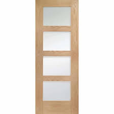 Especially for hallways as white internal interior glass doors allow light to flood through. Xl Joinery Internal Oak Pre Finished Shaker With Obscure Glass Shawfield Doors
