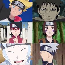 Boruto Sarada Mitsuki Obito Rin And Kakashi Naruto Naruto Shippuden Boruto Naruto Next Generations