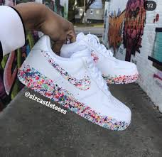 Splatter Af1 Sircastleteees Cute Nike Shoes Custom Shoes Diy Nike Air Shoes