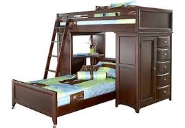 Ivy League Cherry Twin Twin Student Loft W Desk With Chest Bunk Beds Bunk Bed With Desk Bedroom Furniture Stores