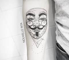 Vendetta mask tattoo designs and body placements. V For Vendetta Tattoo By Nouvelle Rita Post 27271