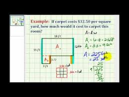 example determine square yards from square feet application