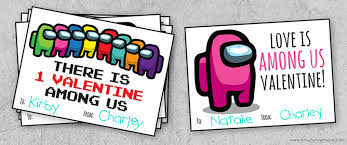 Just warm up the printer, break out those pinks, reds, and purples (and. Free Printable Among Us Valentines Artsy Fartsy Mama