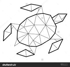 Black And White 3d Shapes Clip Art Geometric Turtle Google Search Dibujo Geometrico Arte Geometrico Diseno Grafico Geometrico