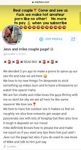 La storia di una coppia che vive grazie a OnlyFans - Jess Mike Millerprivate story