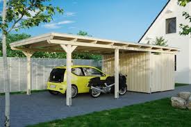 Skan Holz Flachdach Carport Emsland Leimholz 404 X 846 Cm Aluminium Dachplatten Mit Abstellraum Einzelcarport Flachdach Carports Carports Holz Und Gartenwelt