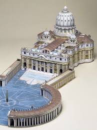If you've come hoping to catch a glimpse of the pope, you should consider attending the wednesday general audience, when he address the crowd in st. Schreiber Bogen St Peter S Basilica In Rome Cardboard Model Making