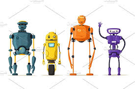Set Of Robots Technology Future Cartoon Vector Illustration In 2020 Cartoons Vector Vector Illustration Robot Illustration