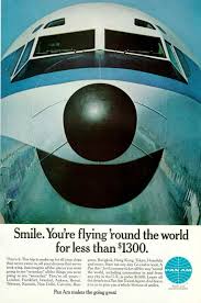 Pan Am 1968 Smile Ad Funny Commercials Pan American Airlines Vintage Airline Posters