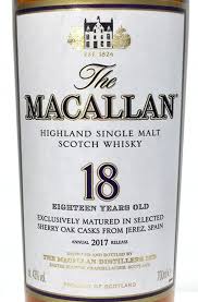 Macallan 18 Sherry 2017 30 Ml Whiskay Rare Exclusive Whiskies