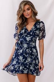 Edie V Neck Chiffon Tea Dress Navy White Trendy Dresses Summer Boho Dress Beautiful Dress Designs