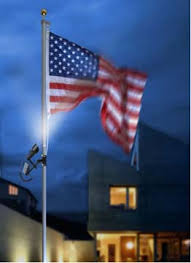 New listing42 led solar powered flag pole light super bright waterproof p3r3 v4u6. Flagpole Lighting Flagpole Light Kits