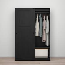 Check out our range of sliding wardrobes. Rakkestad Wardrobe With Sliding Doors Black Brown 117x176 Cm Ikea