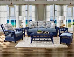 Guadalupe Rattan and Wicker Ottoman – Elegant Coastal Style