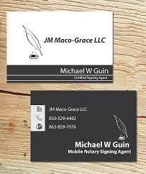 The costs involved in receiving your notary commission also vary from state to state. Bold Serious Travel Business Card Design For Jm Maco Grace Llc By Alexandar Design 5410306