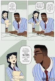 Office Tease comic porn - gay blowjob in the workplace