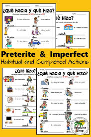These Visual Worksheets Help Students To See The Difference When They Practice The Preterite And The Teaching Spanish How To Speak Spanish Spanish Lesson Plans
