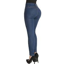 Womens Butt Lifter Skinny Jeans Levanta Cola Pompis Authenthic Colombianos Push Up High Rise Waist Control Blue 500bb