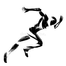 Photo About Trendy Stylized Illustration Movement Running Man Chinese And Japanese Ink Brush Illustration Of Exercise Competi Idees Logo Tatouage Graphisme