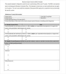 Business Impact Analysis Template Check More At Https Nationalgriefawarenessday Com 16679 Business Impact Analysis Template