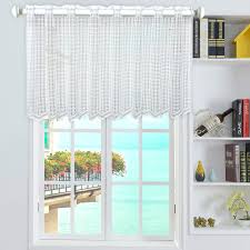 Amazon's choice for curtain rods for valances. Valance Grid Style Short Sheer Curtains Rod Pocket Mesh Window Sheer Drapes For Kitchen Balcony Home 18 X59 Walmart Canada