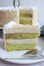 Vivian Pang Kitchen Palm Sugar Pandan Mousse Cake Mousse Cake Recipe Cake Pandan Cake