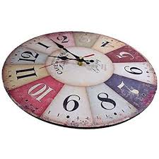 Mantel clocks, table clocks, wall clocks Grazing 12 Arabic Numerals Vintage Rustic Shabby Chic Style Round Wall Clock Wall Clocks Clocks Opstinains Net