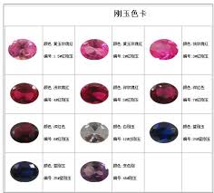 Color Chart Utojewelry Business Department Wuzhou Guangxi