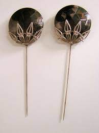 Victorian Mourning Black Enameled Filigree Hat Pins Etsy Hat Pins Unusual Hats Antique Hats