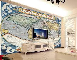 3d Wall Wallpaper Murals European Style Nautical Map Wall