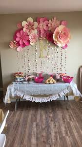 Start by stringing up a little bit of pizazz with our ceiling decorations, baby shower garlands and wall hangings. Pink And Gold Baby Shower Party Ideas Catchmyparty Com Danielle S S Baby Shower Pink And Gold Baby Shower Decorations Gold Baby Showers Baby Shower Themes
