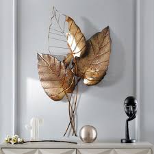 Simple European Wrought Iron Wall Hanging Leaf Crafts Decoration Home Livingroom Porch 3d Wll Sticker Iron Wall Art Metal Wall Art Decor Wrought Iron Wall Art