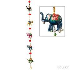 Good Luck Elephant Garland With Trunks Raised A Symbol Of Good Luck In India These Colorful Elephants Elephant Garland Colorful Elephant Hanging Wall Art